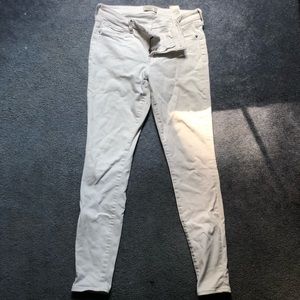 Abercrombie super skinny white jeans